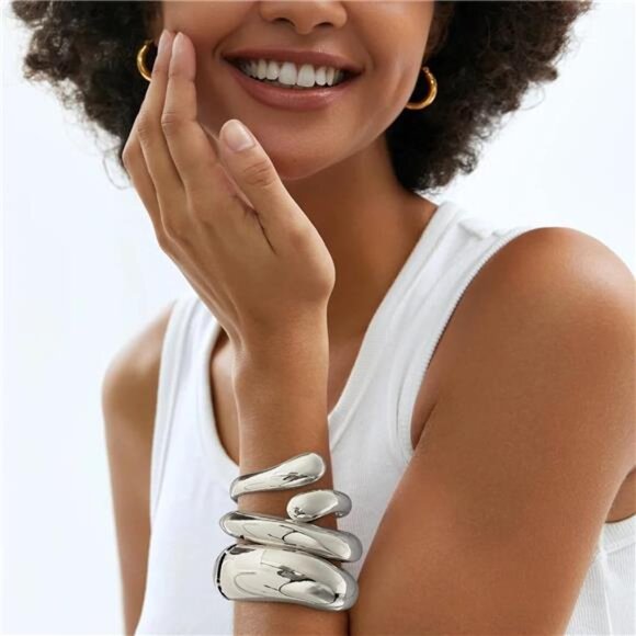 3pcs Chunky Bangle Bracelet Set - Picture 3 of 4